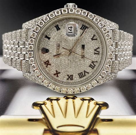 icy rolex|iced out rolex gold chain.